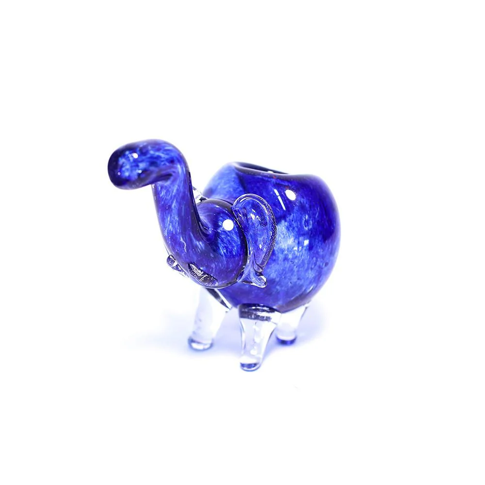 PIPE - GLASS ELEPHANT SOLID ROYAL BLUE - Image 2