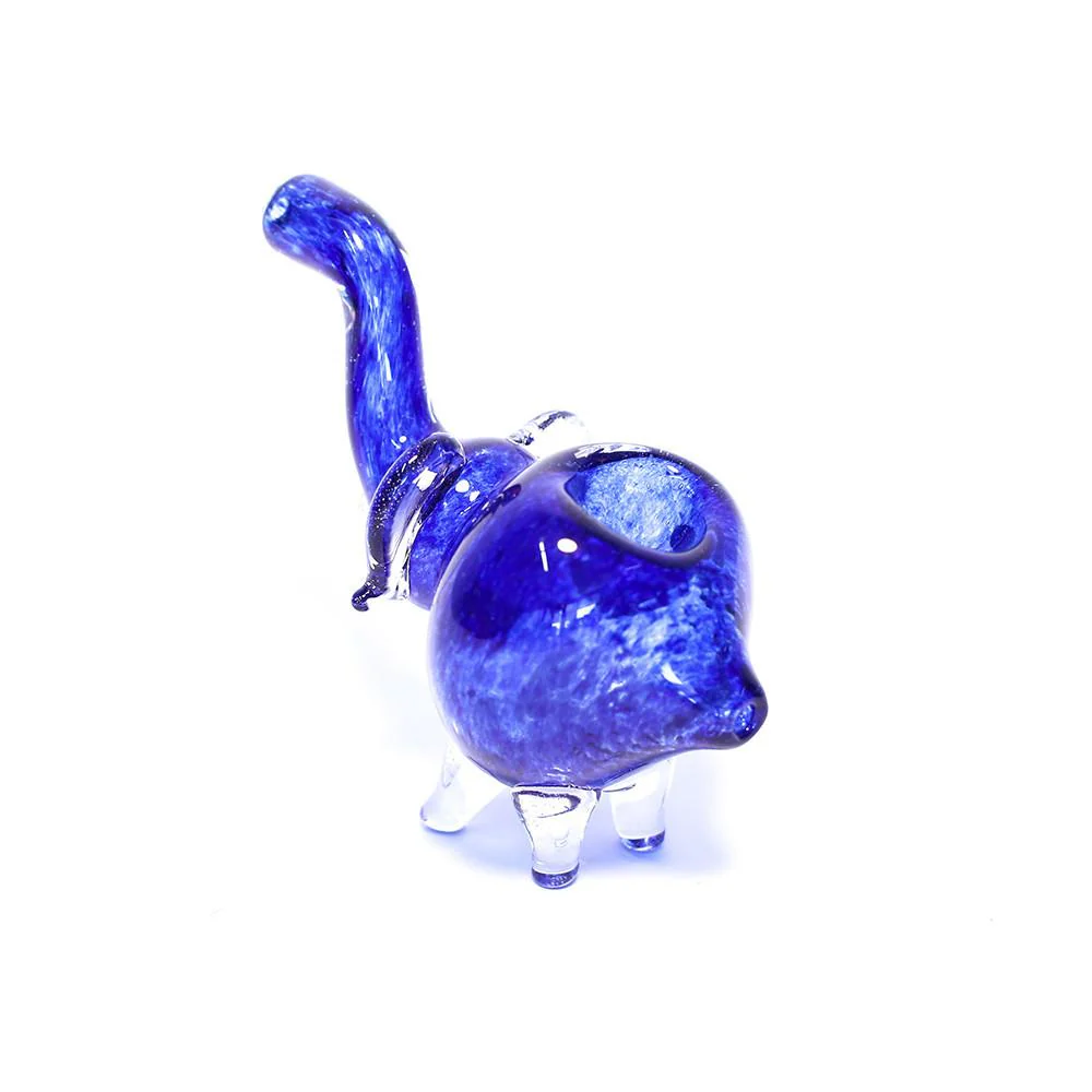 PIPE - GLASS ELEPHANT SOLID ROYAL BLUE - Image 3