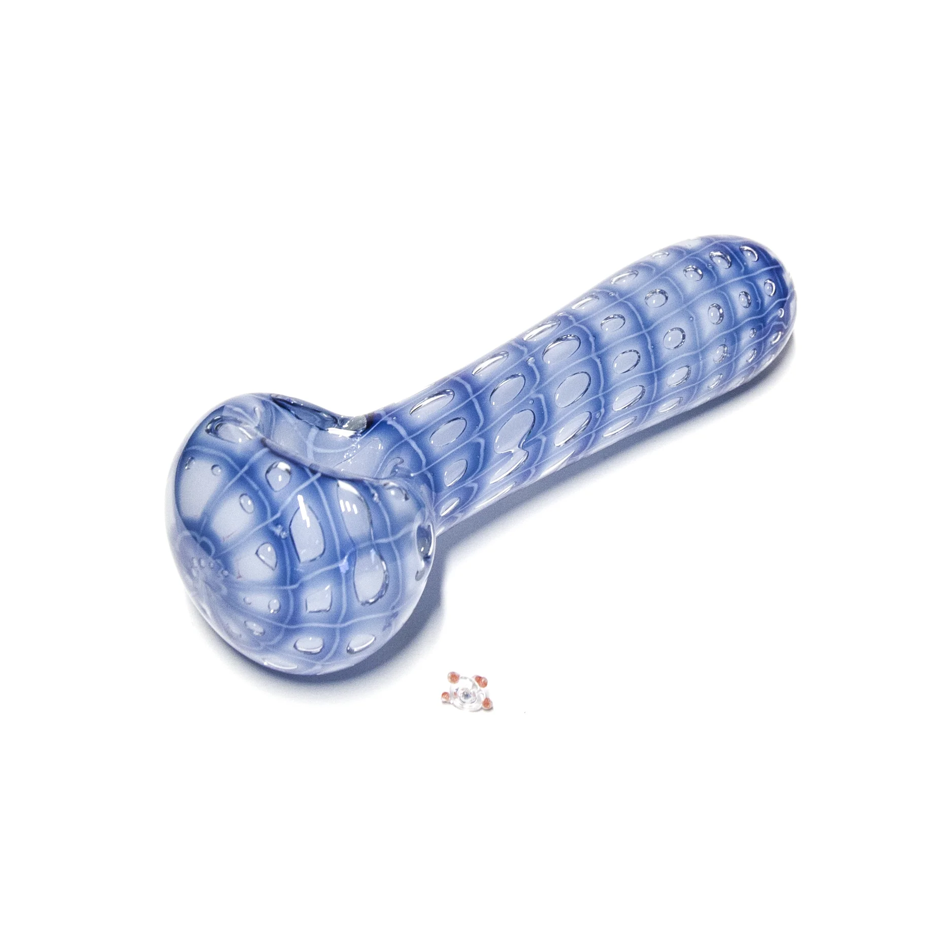 PIPE - GLASS INSIDE CUT COBALT BLUE - Image 3