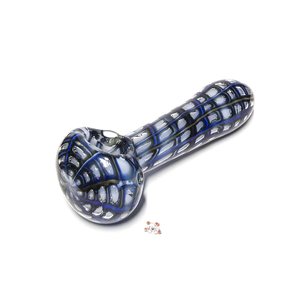 PIPE - GLASS INSIDE CUT COBALT BLUE - Image 4