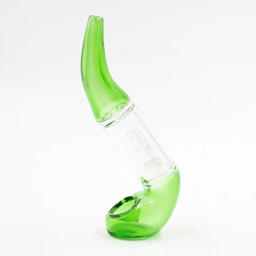 PIPE - GLASS SHERLOCK PERCOLATOR LIME GREEN CLEAR MID SECTION - Image 2