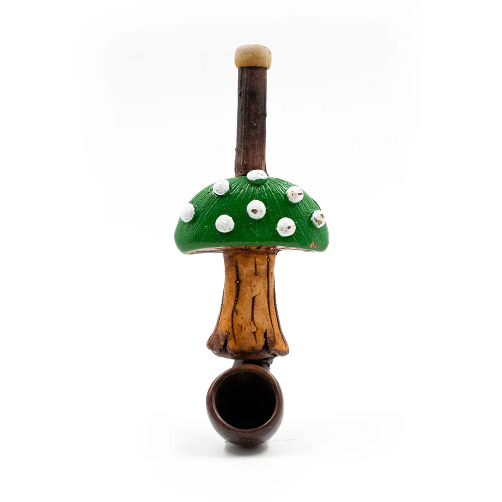 PIPE - GREEN SHROOM HAND CRAFTED 12cm - Image 2