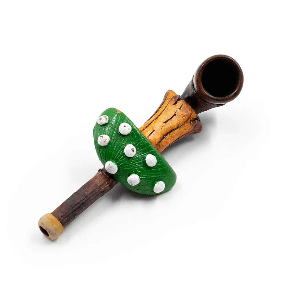 PIPE - GREEN SHROOM HAND CRAFTED 12cm - Image 3