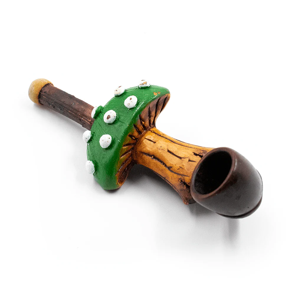 PIPE - GREEN SHROOM HAND CRAFTED 12cm - Image 4