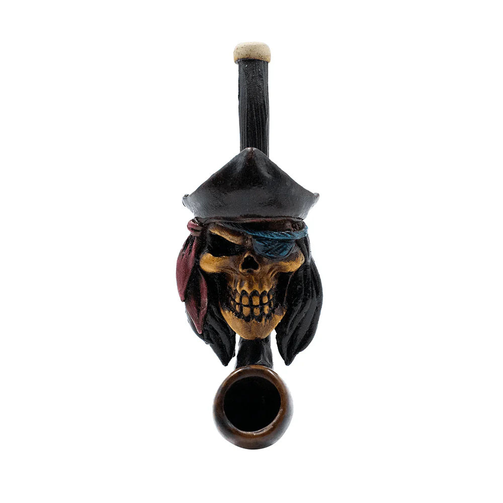 PIPE - PIRATE SKULL HAND CRAFTED 12cm - Image 2
