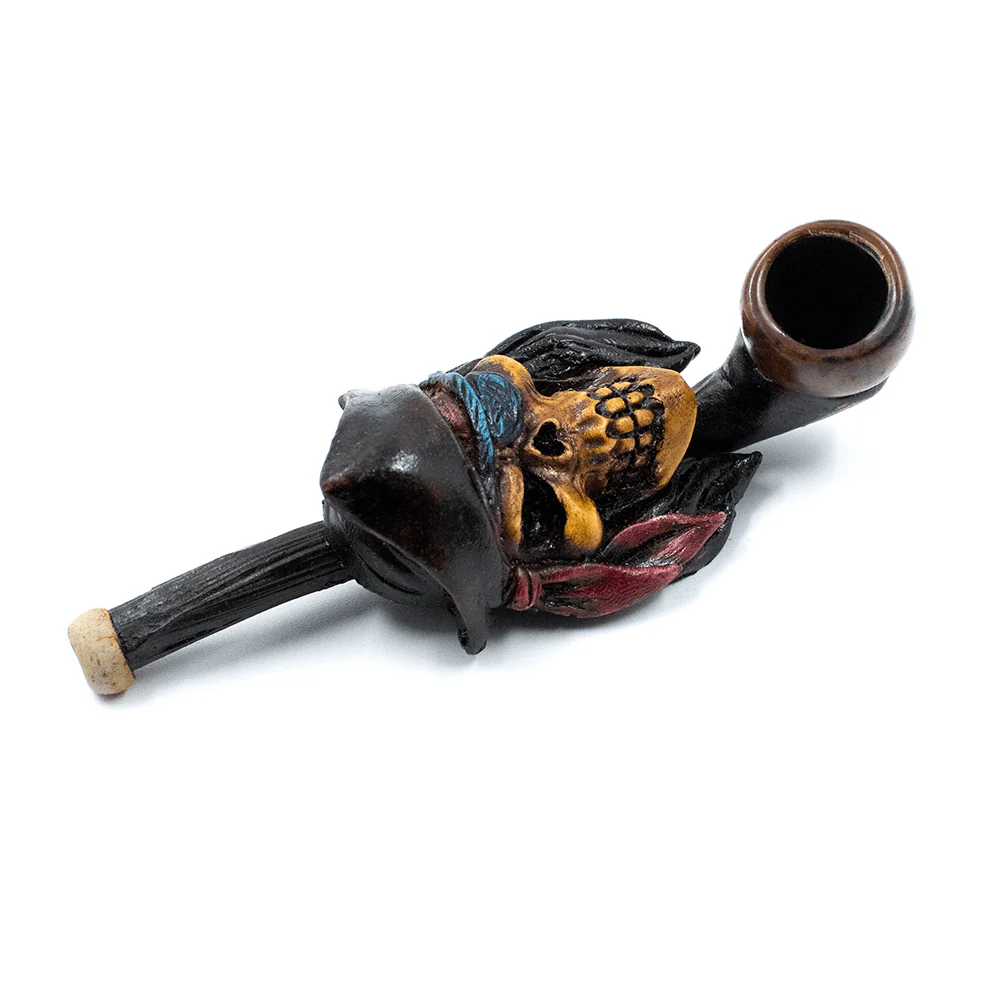 PIPE - PIRATE SKULL HAND CRAFTED 12cm - Image 4