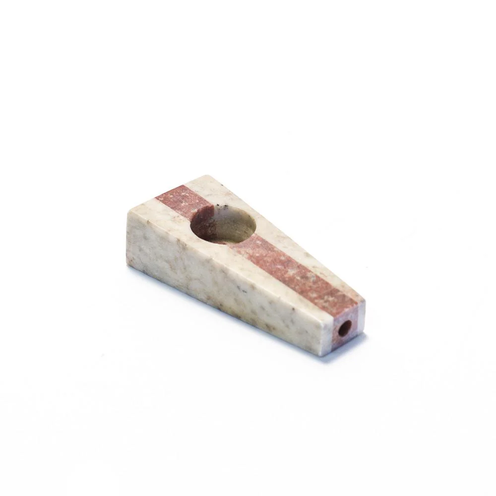 Soapstone 5cm Coffin - Cream with Brown Stripe - Image 2