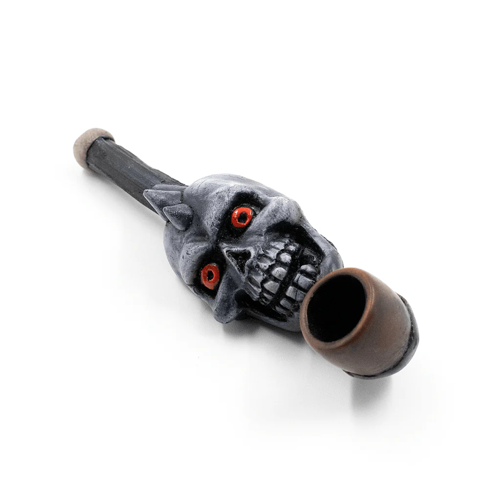 PIPE - SPIKE SKULL HAND CRAFTED 12cm - Image 3