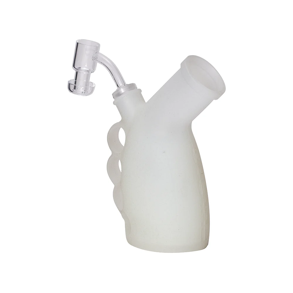 PULSAR - RIP SILICONE KNUCKLE BUBBLER DAB RIG - GLOW IN THE DARK - Image 2