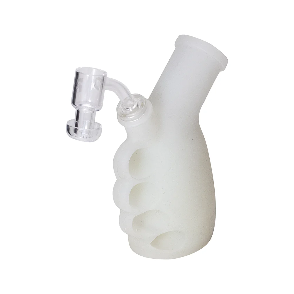 PULSAR - RIP SILICONE KNUCKLE BUBBLER DAB RIG - GLOW IN THE DARK - Image 3
