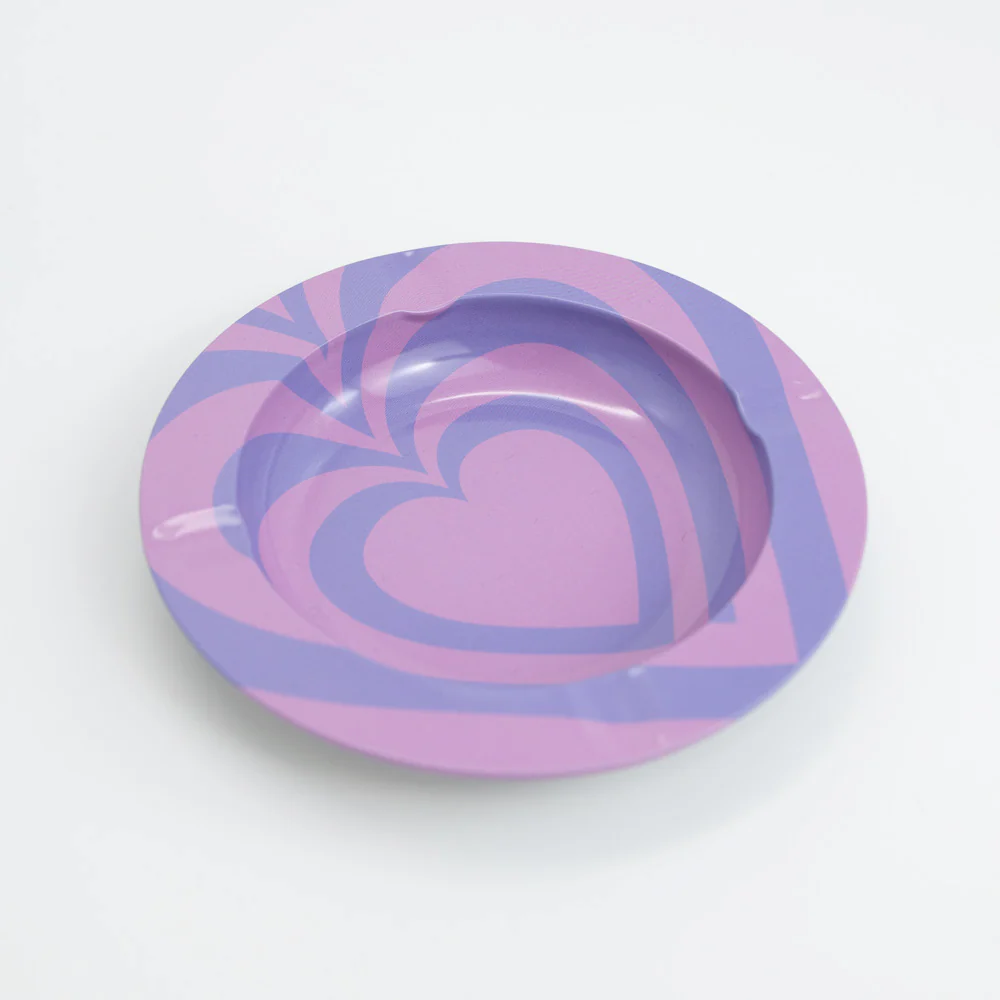 Purple Hearts Metal Ashtray - Image 2