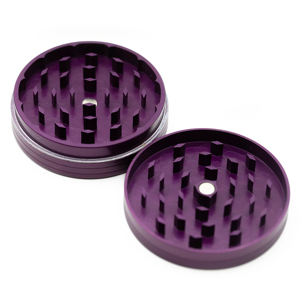 Purple Two-Part Aluminium Grinder 63mm - Image 3