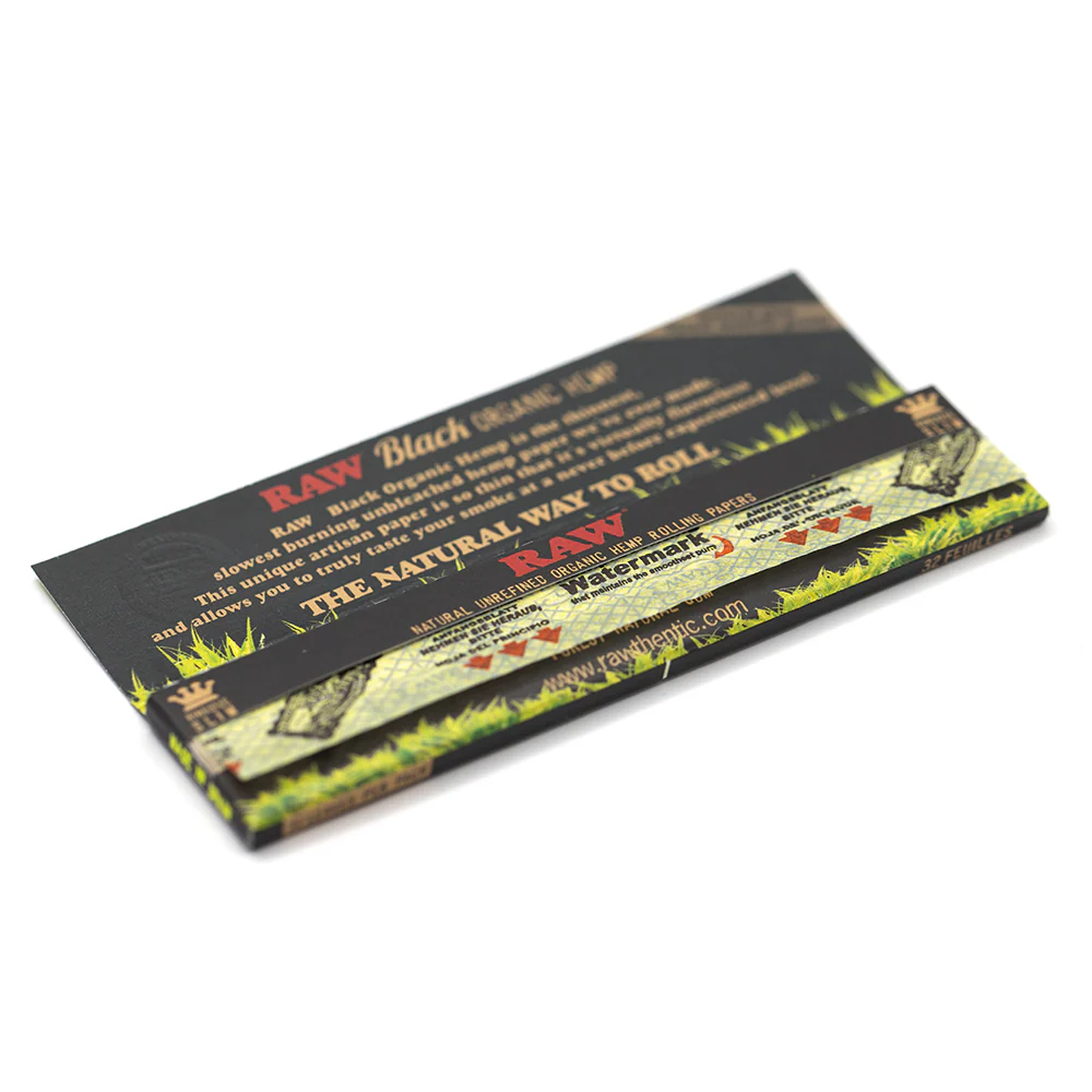 RAW - BLACK ORGANIC HEMP KING SIZE SLIM - Image 3