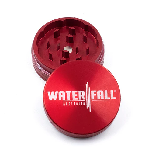 Red Two-Part Aluminium Grinder 50mm
