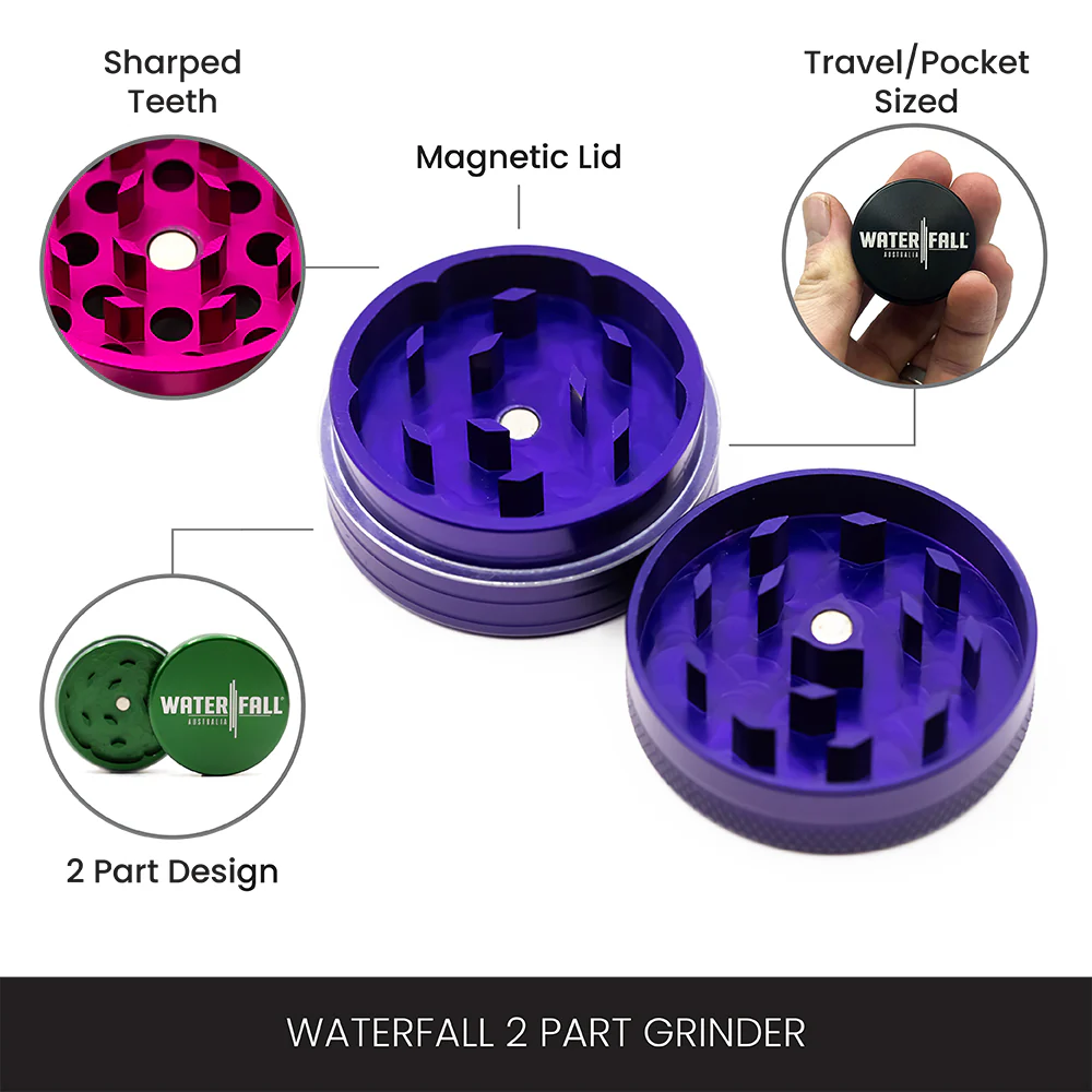 Black Two-Part Aluminium Grinder 50mm - Image 6