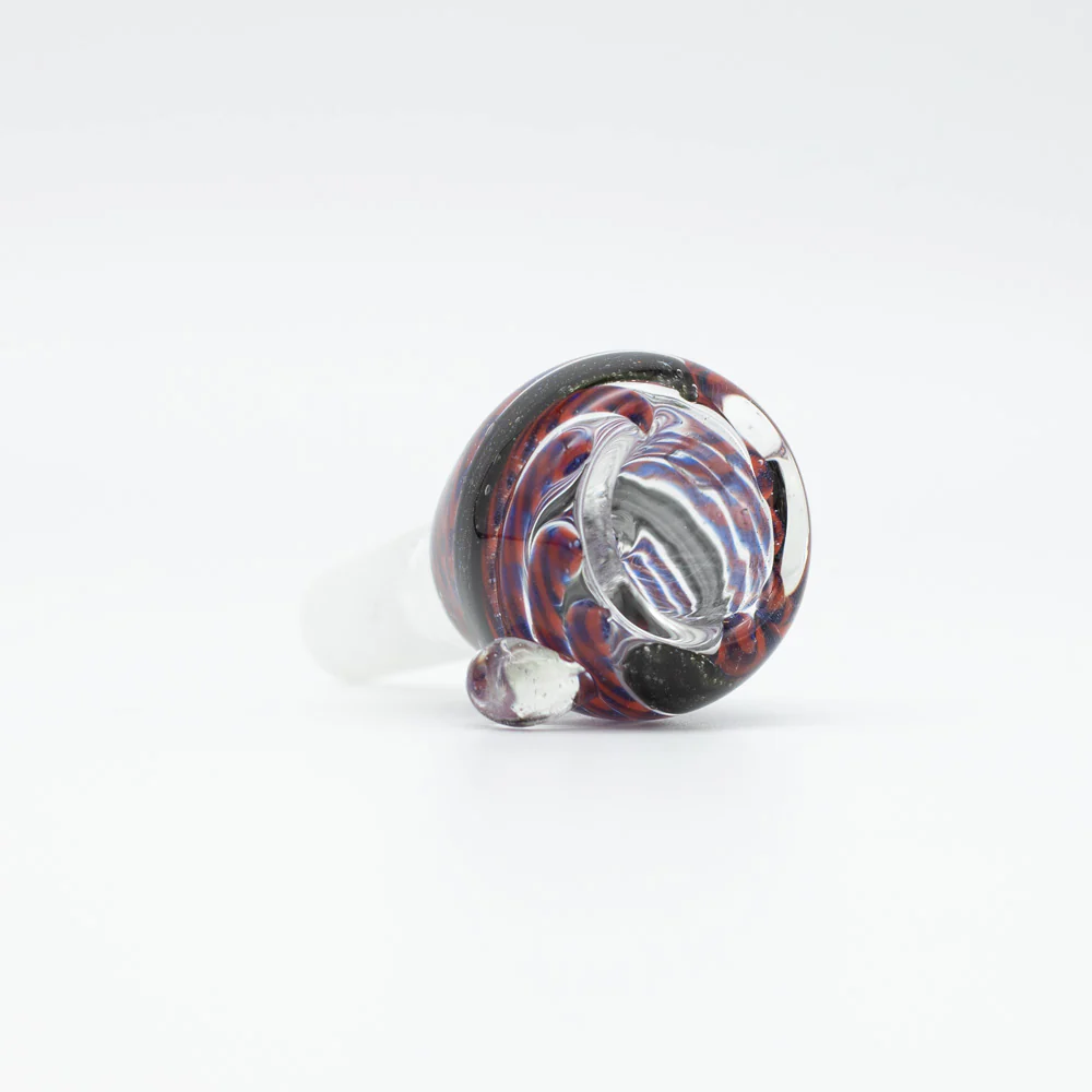 Round Swirls Glass Cone - Red & Blue - 14mm - Image 2