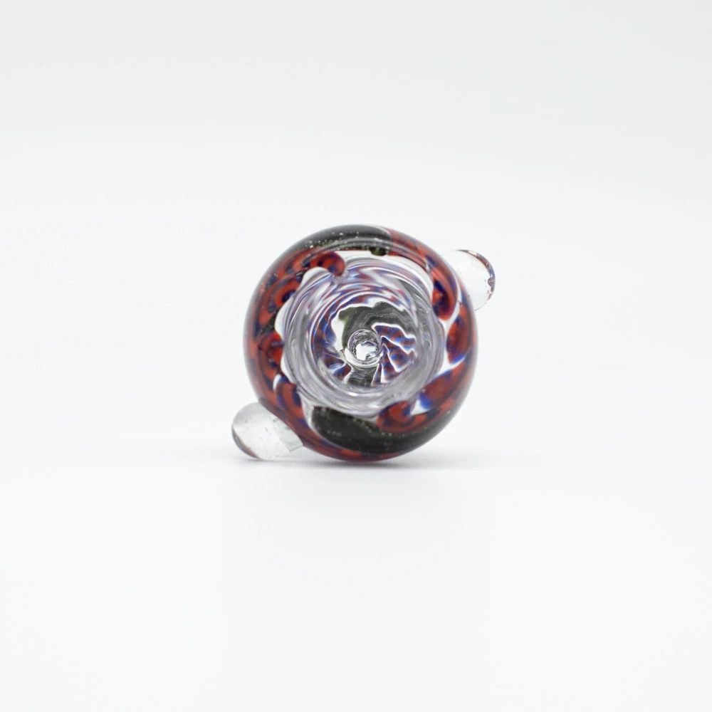 Round Swirls Glass Cone - Red & Blue - 14mm - Image 3