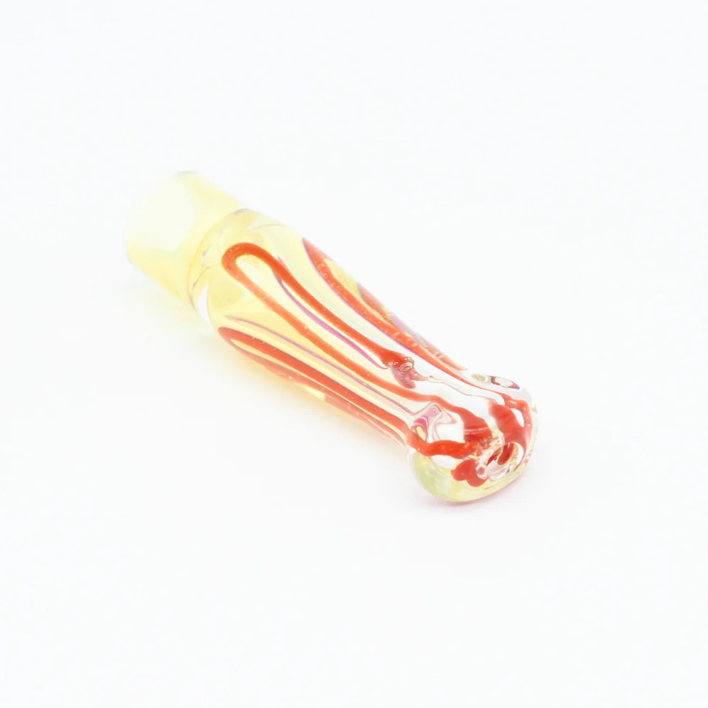 Cloudy Skies Glass Pipe One Hitter - White & Red - Image 2