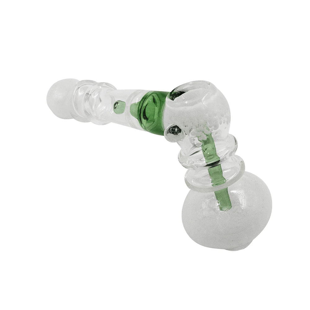 Snowy On Green - Glass Hammer Pipe - Image 3
