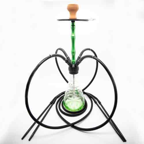 Speckle Glass Zinc Alloy Metal Hookah - Image 2