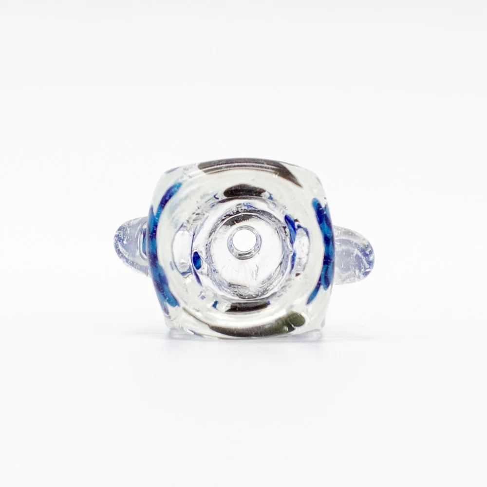 Square Swirls Glass Cone - Dark & Light Blue - 18mm - Image 3