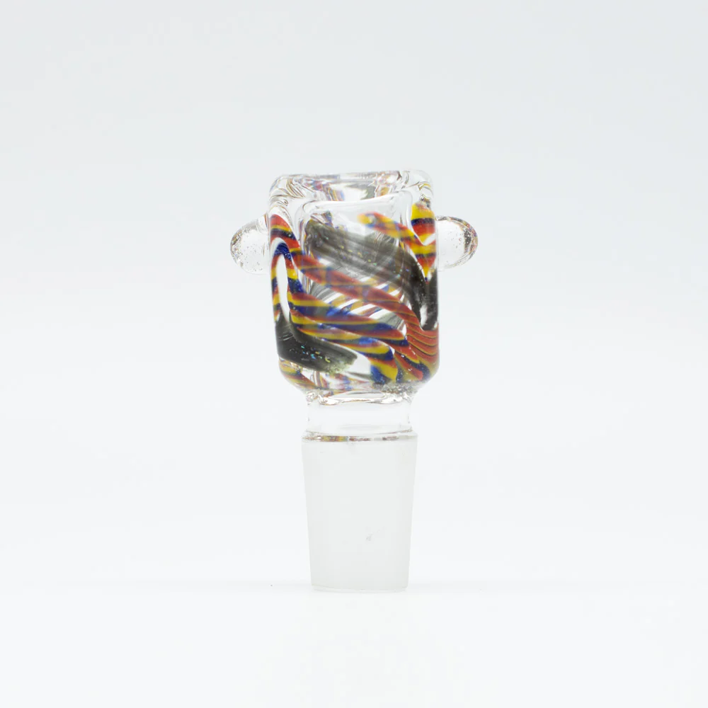 Square Swirls Glass Cone - Red, Blue & Yellow - Image 2