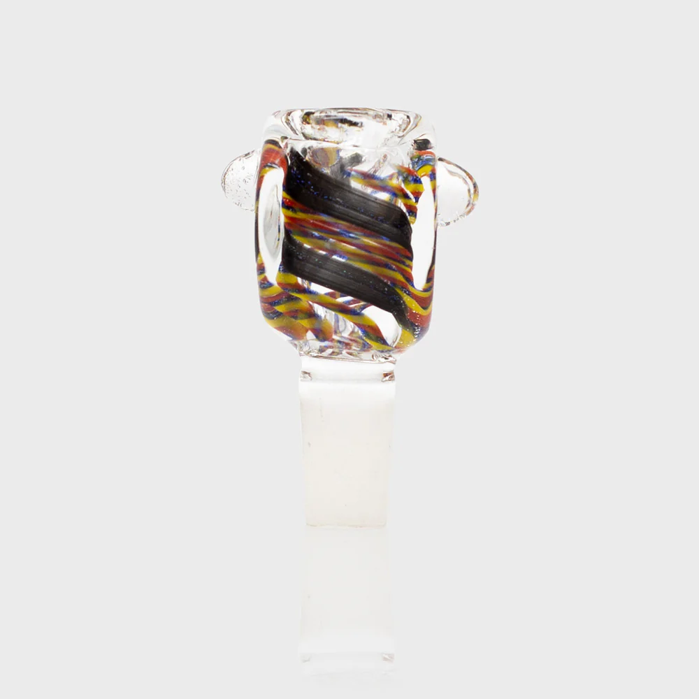 Square Swirls Glass Cone - Red, Blue & Yellow - Image 5