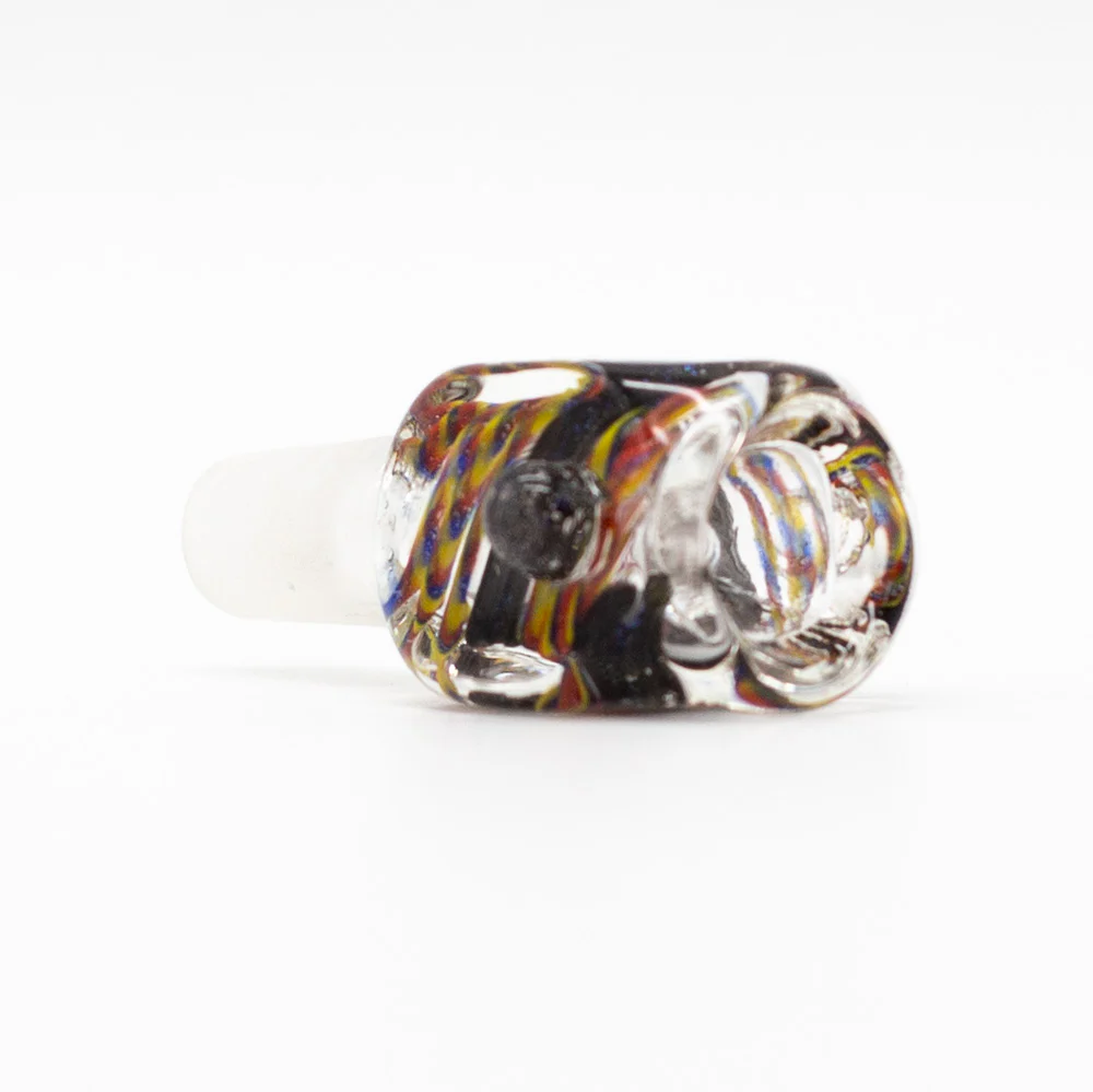 Square Swirls Glass Cone - Red, Blue & Yellow - Image 6