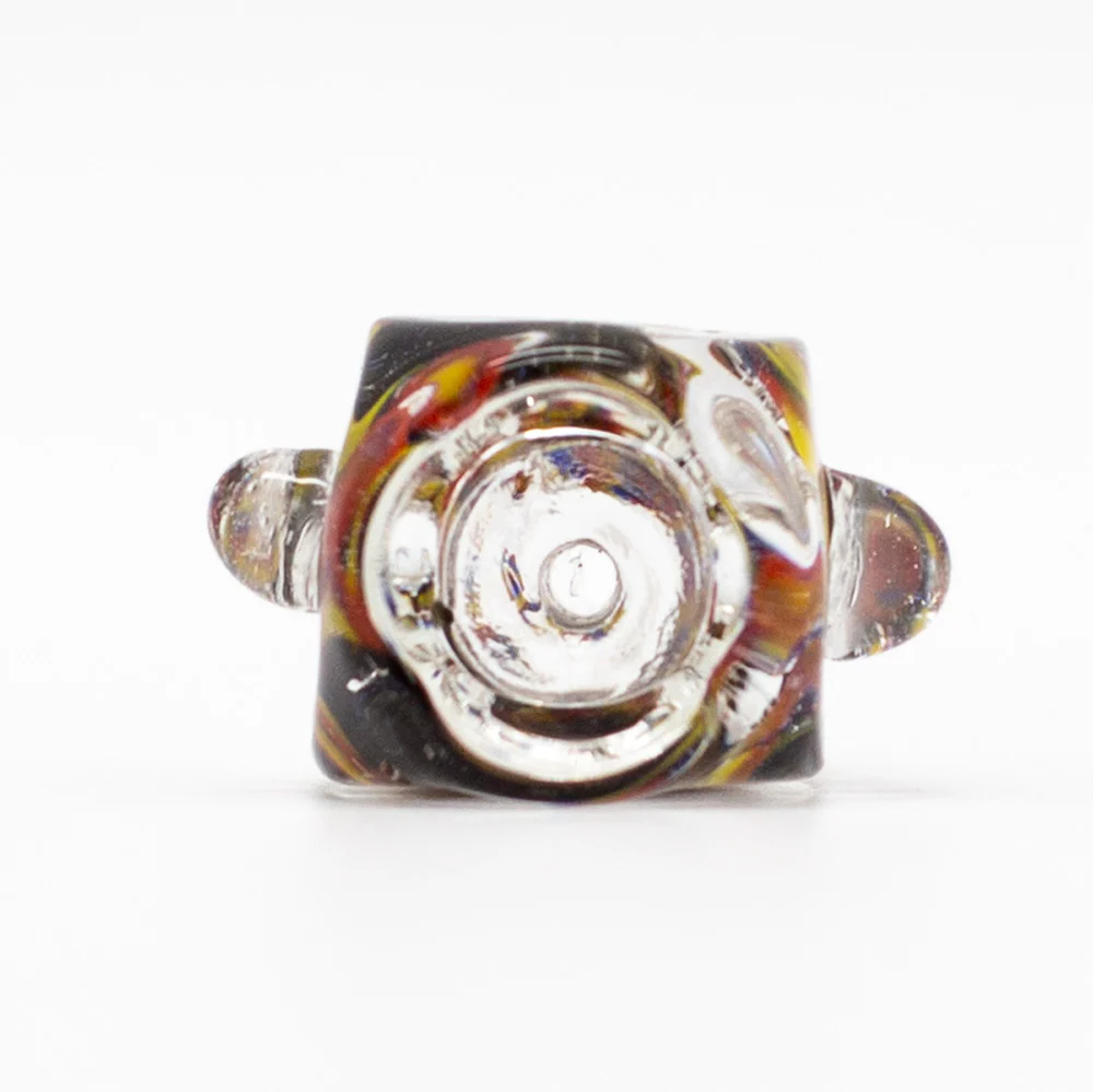 Square Swirls Glass Cone - Red, Blue & Yellow - Image 7
