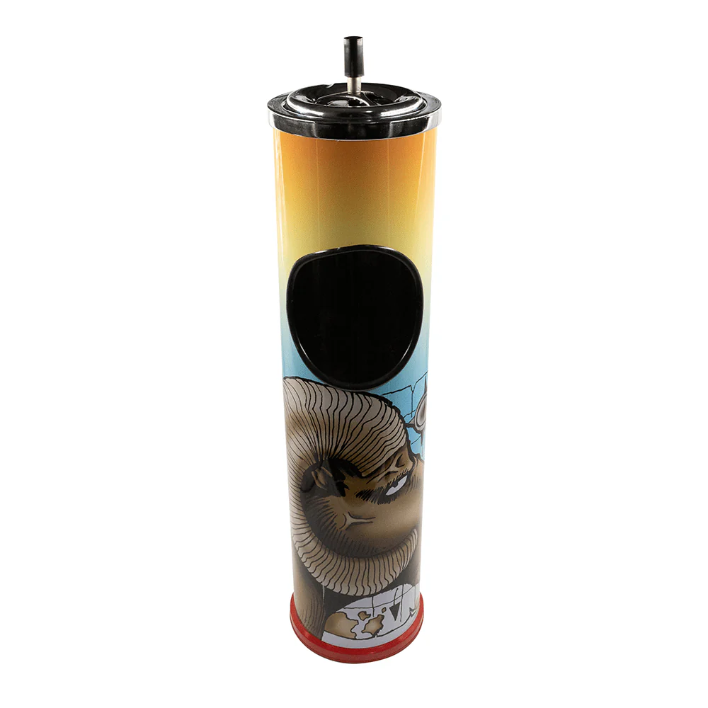 TRASH CAN / ASHTRAY - SMOKING GOAT RED BASE 60CM