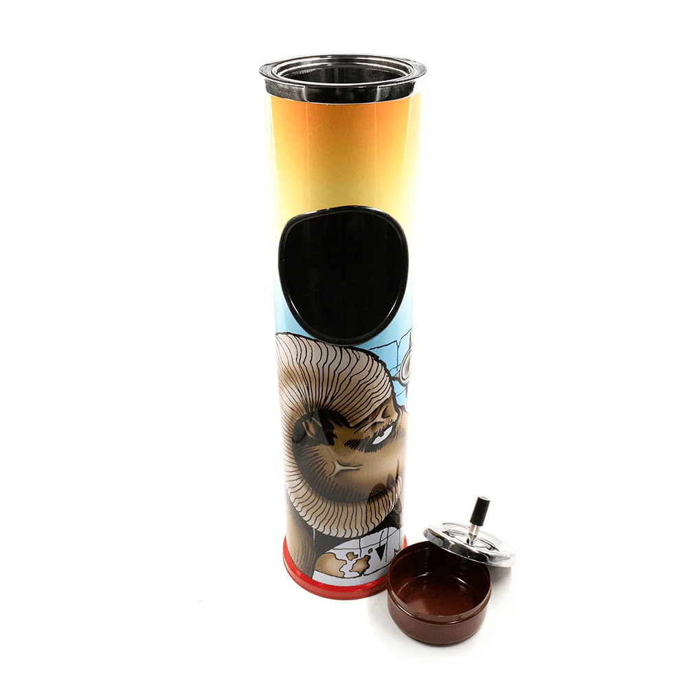 TRASH CAN / ASHTRAY - SMOKING GOAT RED BASE 60CM - Image 2