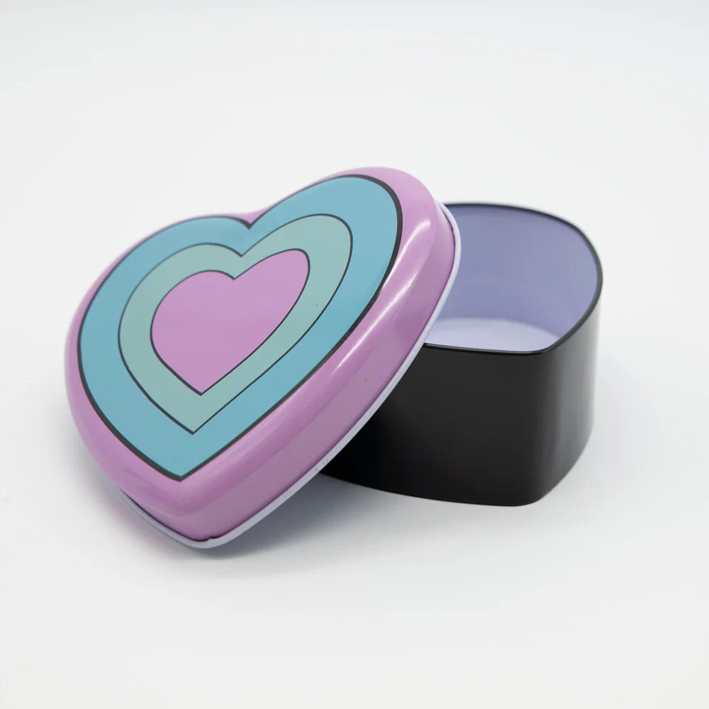 Trippy Hearts Heart-Shaped Metal Tin - Image 2