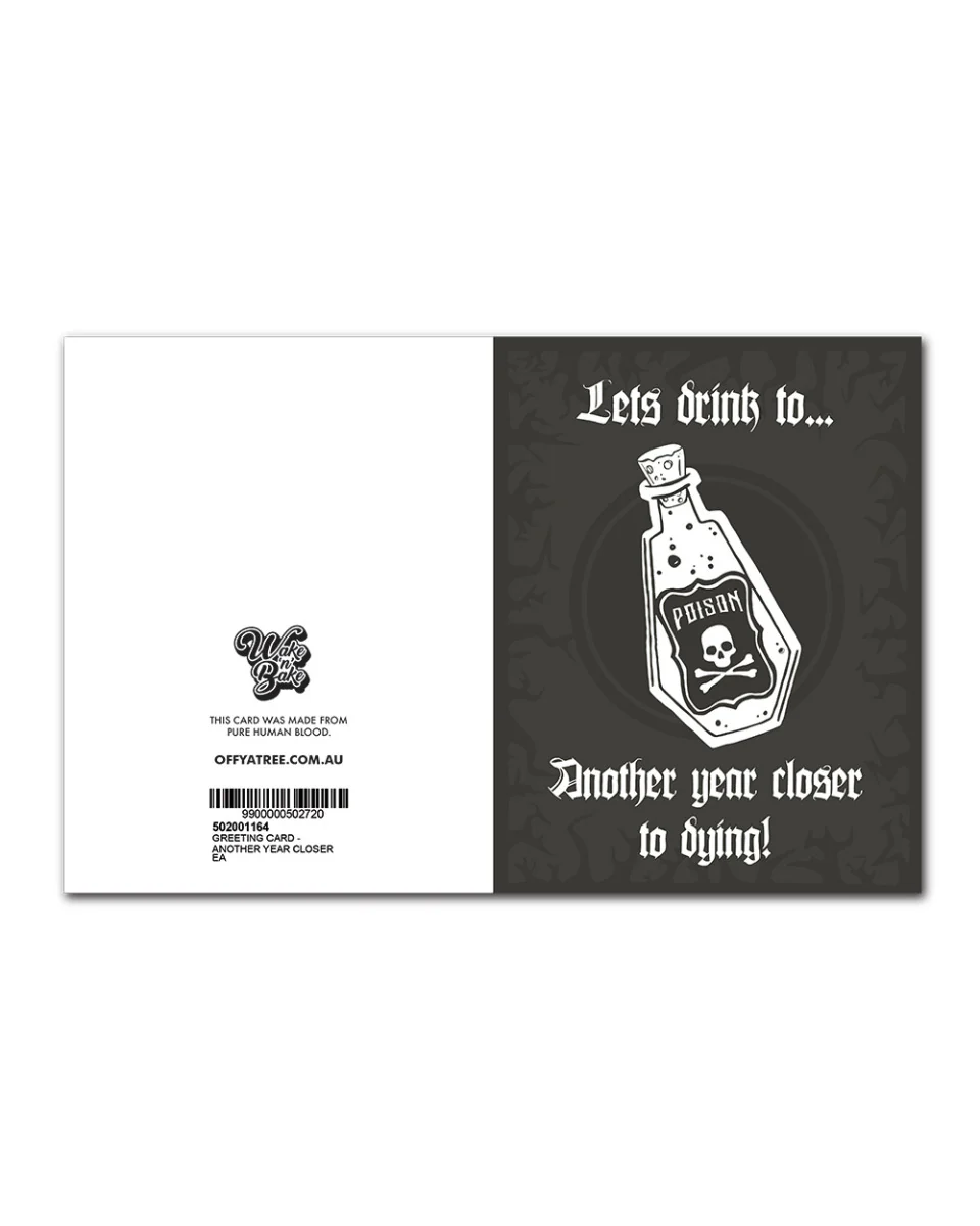 WAKE 'N' BAKE | ANOTHER YEAR CLOSER TO DYING GREETING CARD - Image 4