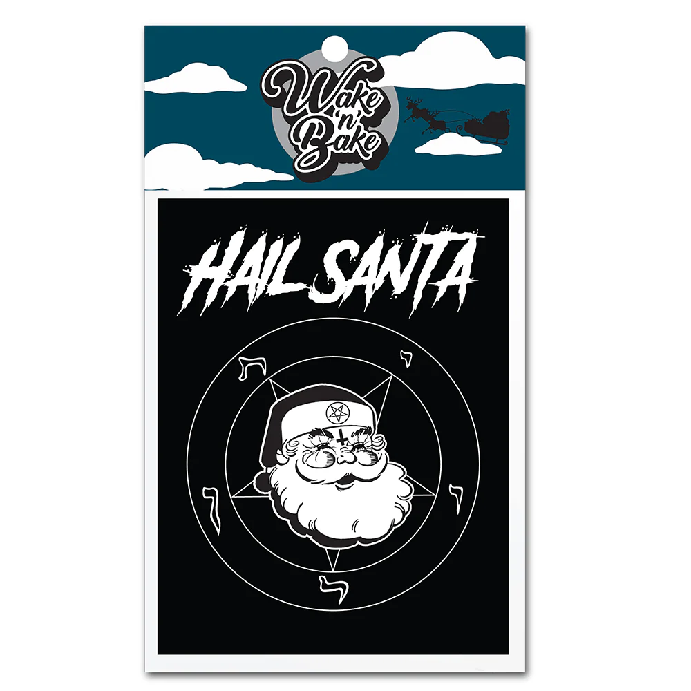 WAKE 'N' BAKE | HAIL SANTA PENTAGRAM XMAS GREETING CARD - Image 4
