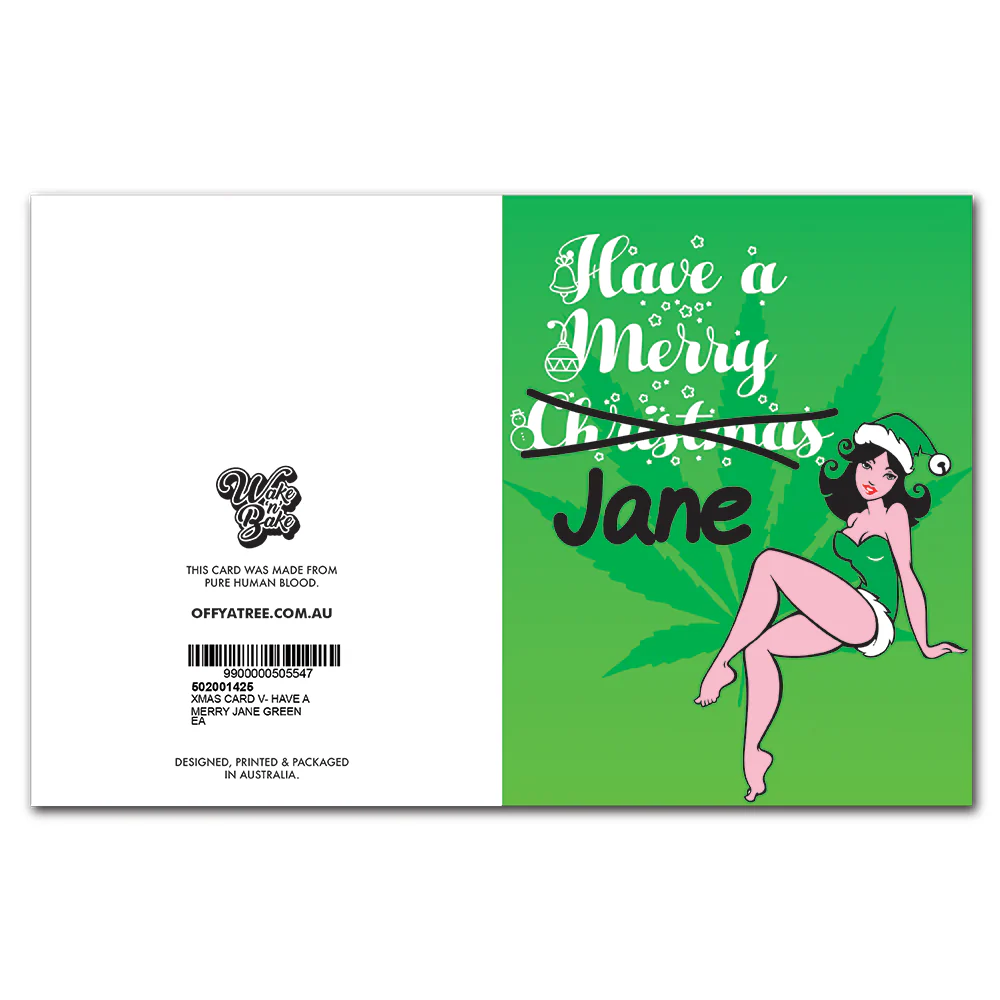 WAKE 'N' BAKE | HAVE A MERRY JANE XMAS GREETING CARD - Image 3