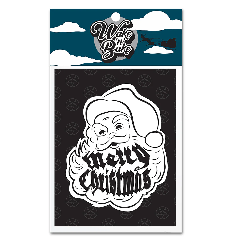 WAKE 'N' BAKE | SANTA W/ PENTAGRAM XMAS GREETING CARD - Image 4