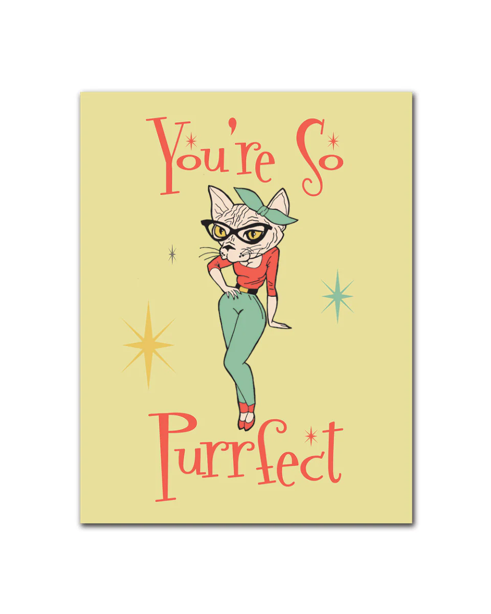 WAKE 'N' BAKE | YOU'RE SO PURRFECT GREETING CARD - Image 2