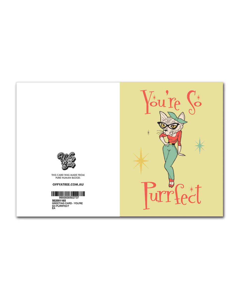 WAKE 'N' BAKE | YOU'RE SO PURRFECT GREETING CARD - Image 4