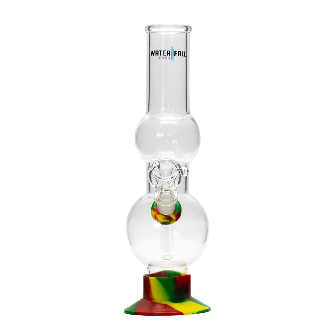 Waterfall Beano Highbrid Series Glass Bong - Rasta - Image 5