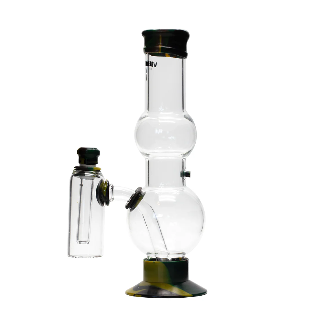 Waterfall Beano Highbrid Series Glass Bong with Ash Catcher - Camo - Image 4