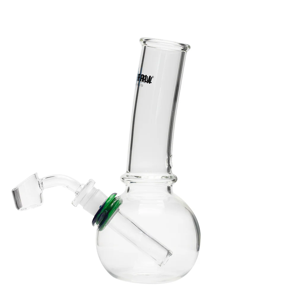 Waterfall Bent Junior Highbrid Series Glass Bong - Green/Blue - Image 2