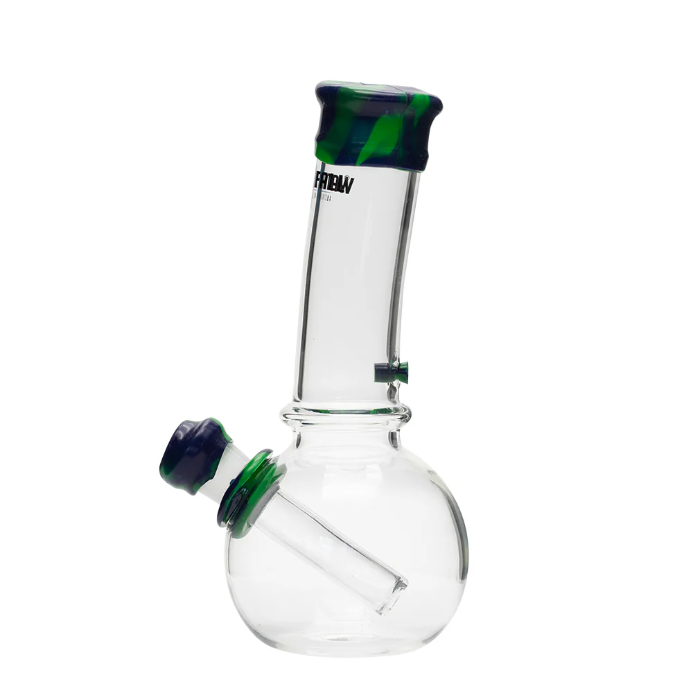 Waterfall Bent Junior Highbrid Series Glass Bong - Green/Blue - Image 4