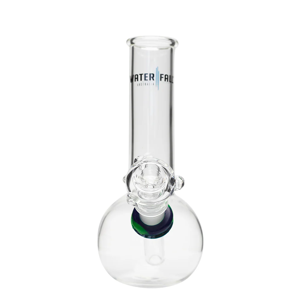 Waterfall Bent Junior Highbrid Series Glass Bong - Green/Blue - Image 5
