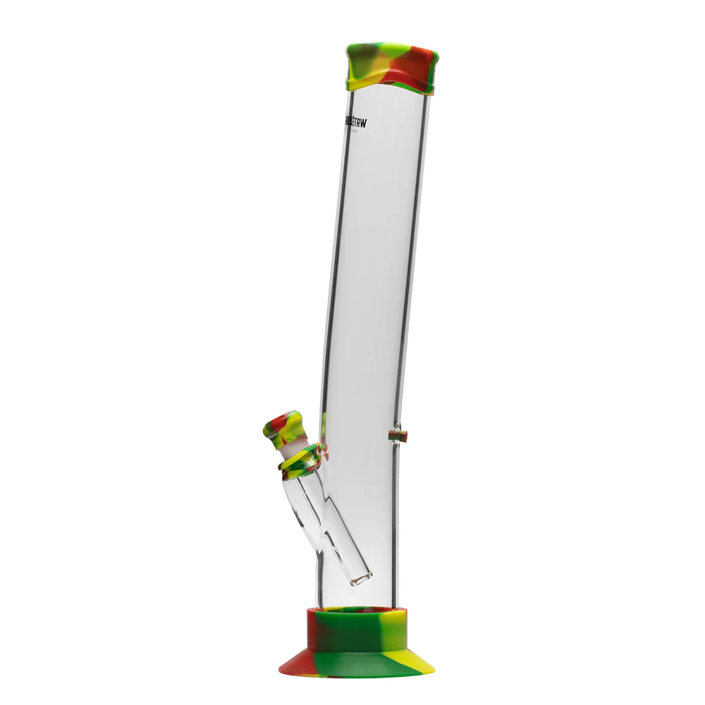 Waterfall Big Lips Highbrid Series Glass Bong - Rasta - Image 4