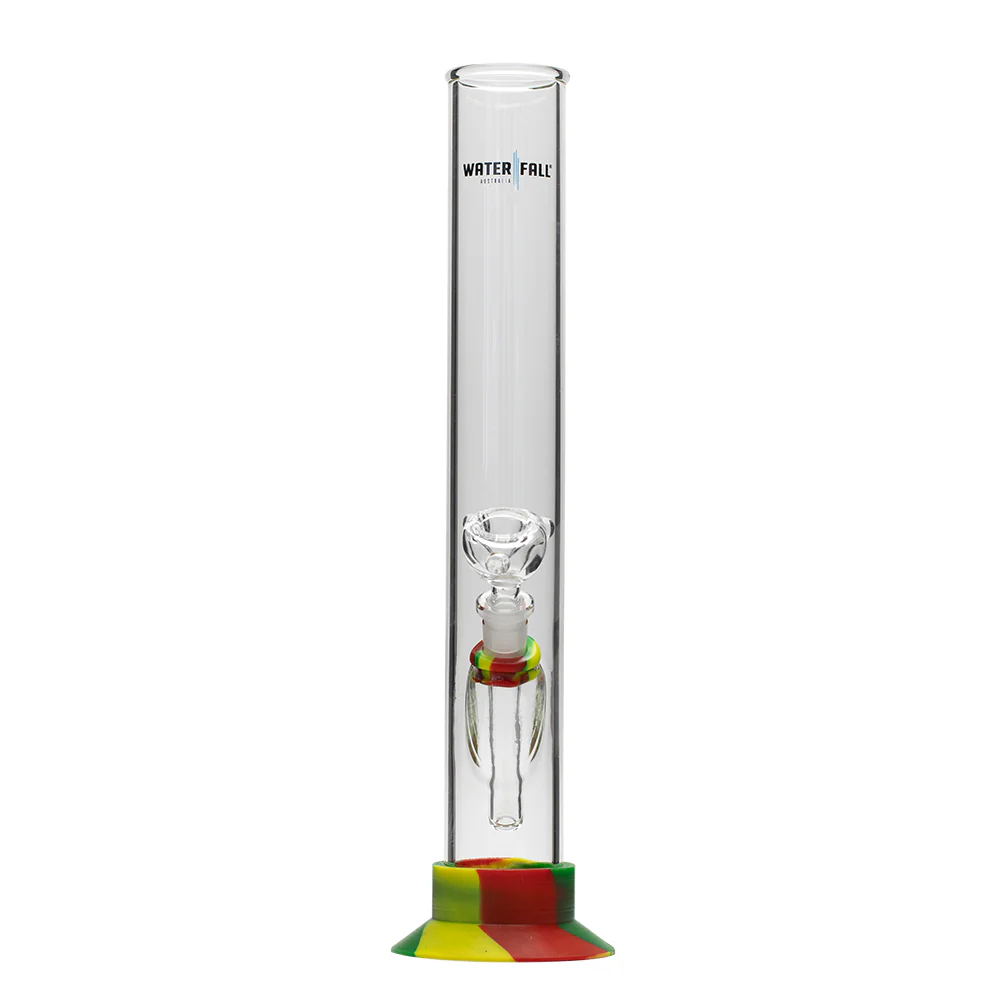 Waterfall Big Lips Highbrid Series Glass Bong - Rasta - Image 5