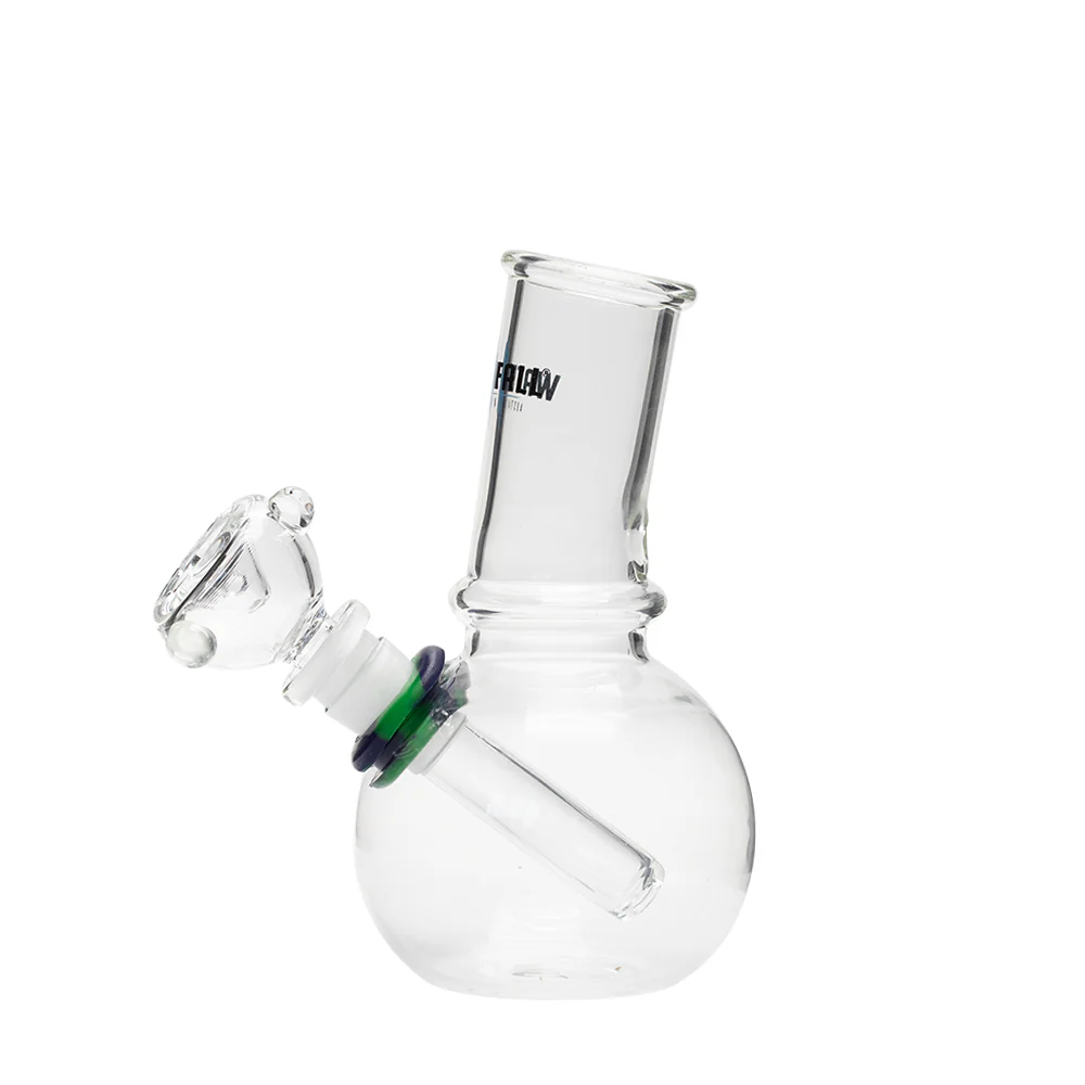 Waterfall Cannon Highbrid Series Glass Bong - Green/Blue