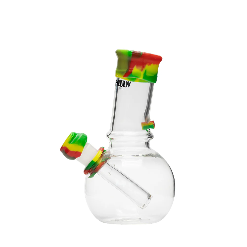 Waterfall Cannon Highbrid Series Glass Bong - Rasta - Image 4