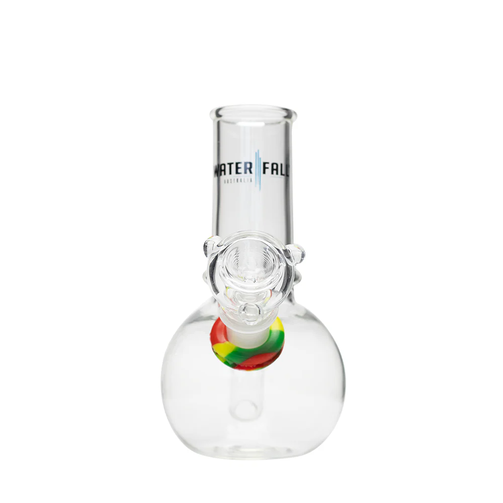 Waterfall Cannon Highbrid Series Glass Bong - Rasta - Image 5