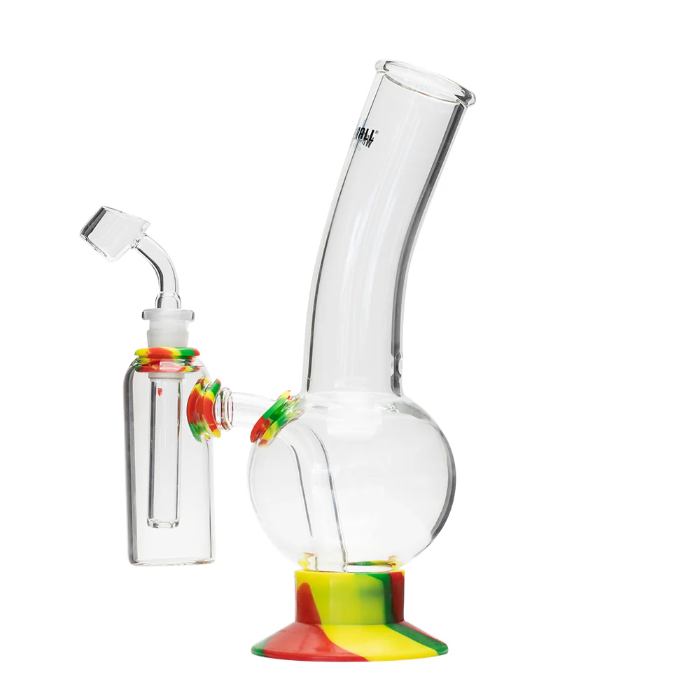 Waterfall Decimator Highbrid Series Glass Bong With Ash Catcher - Rasta - Image 2
