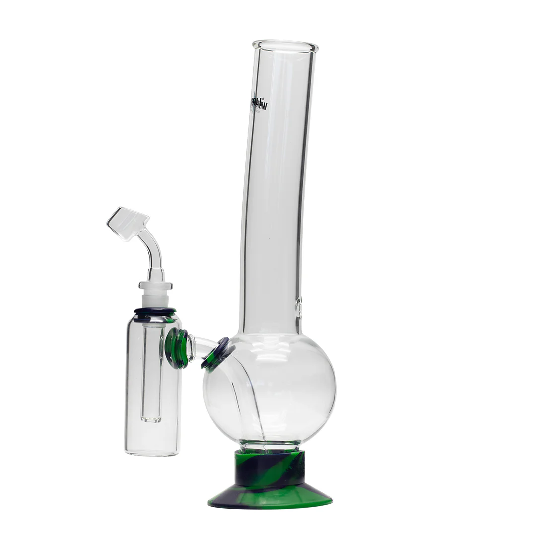 Waterfall Eliminator Highbrid Series Glass Bong With Ash Catcher - Green/Blue - Image 2